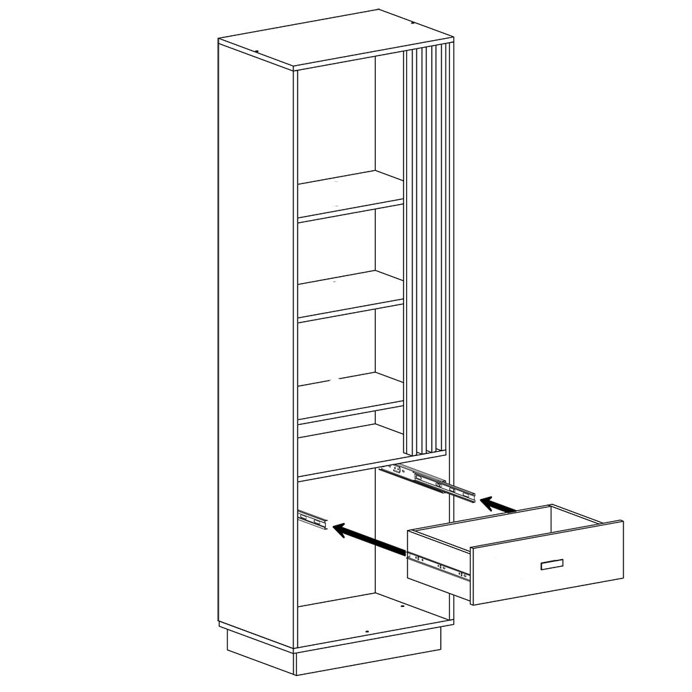 Obývací stěna ALLMO | sestava A | 6 dílů | dub estana/antracit