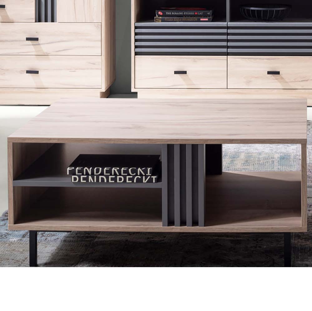 Obývací stěna ALLMO | sestava C | 5 dílů | dub estana/antracit