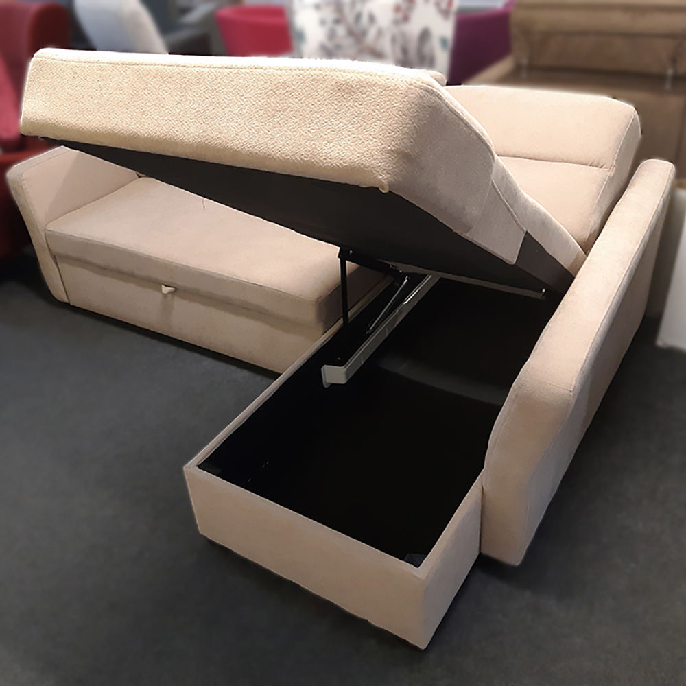 Malá sedací souprava LIVIA | 228x157 cm | PRAVÁ | rozkládací na každodenní spaní | VÝBĚR TKANIN