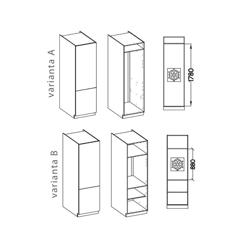 Kuchyňská linka STILO bs | 120 + 230 cm | bílá/šedá