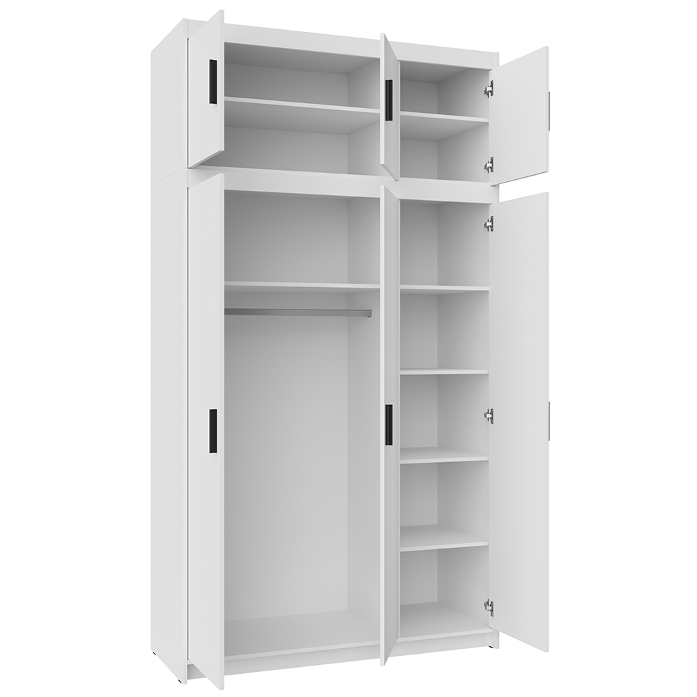 Šatní skříň ELENA 3D + nástavec | 133 cm | dub sonoma