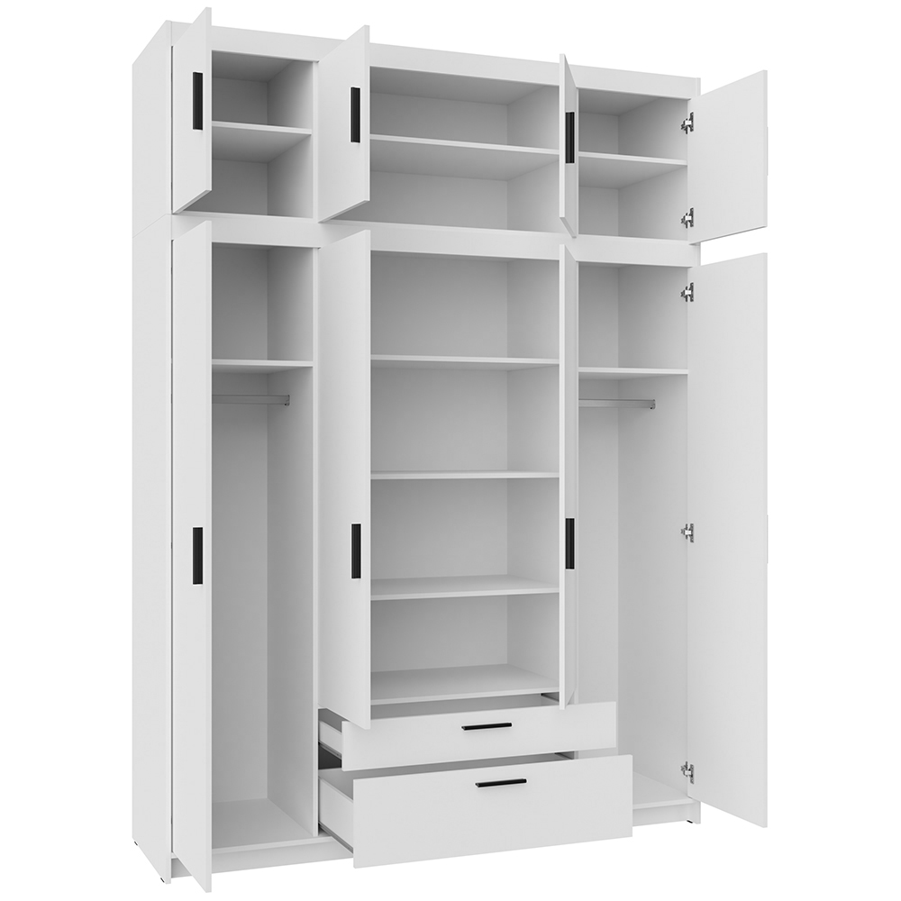 Šatní skříň ELENA 4D 2S + nástavec | 176,3 cm | dub sonoma