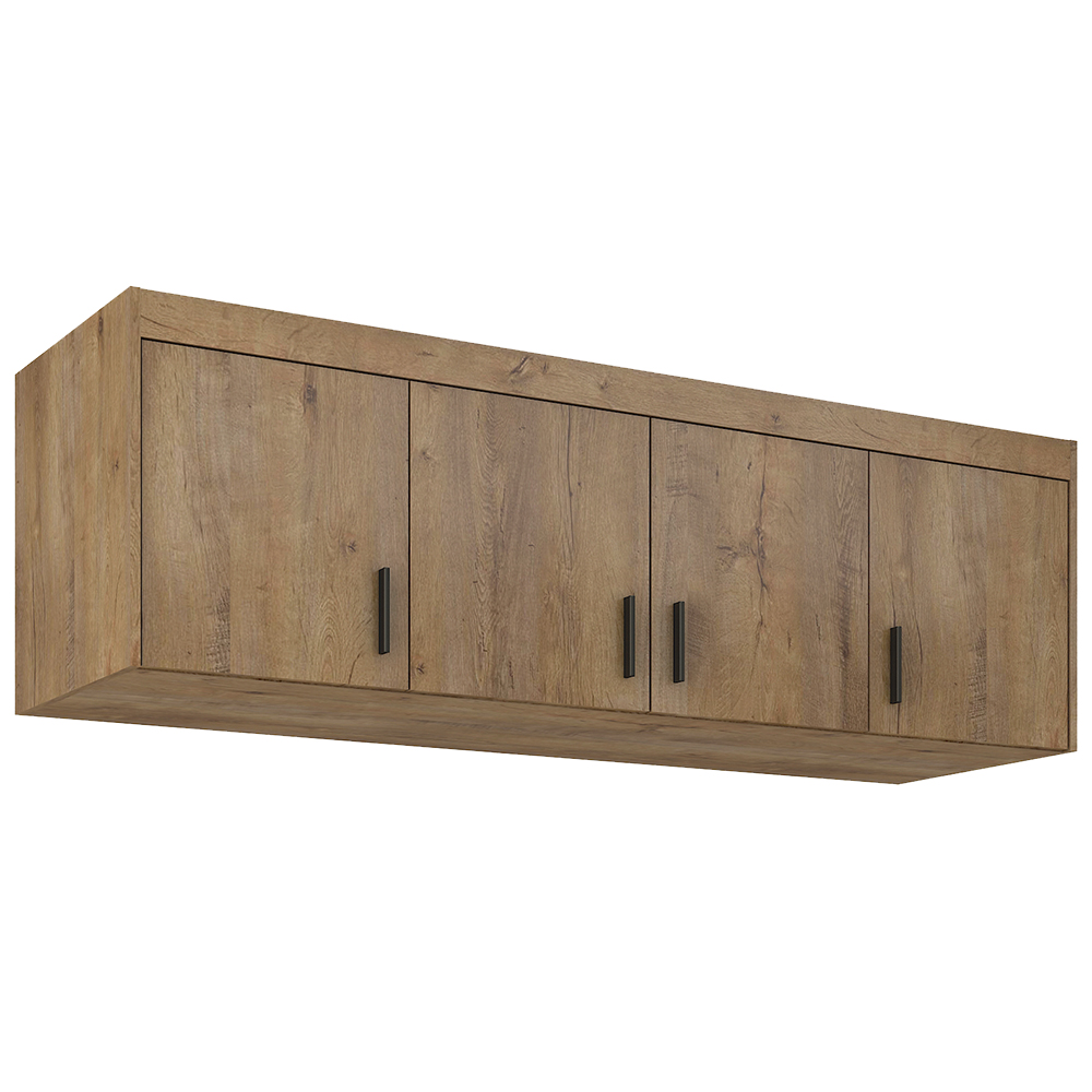 Šatní skříň ELENA 4D 2S + zrcadlo + nástavec | 176,3 cm | dub lefkas