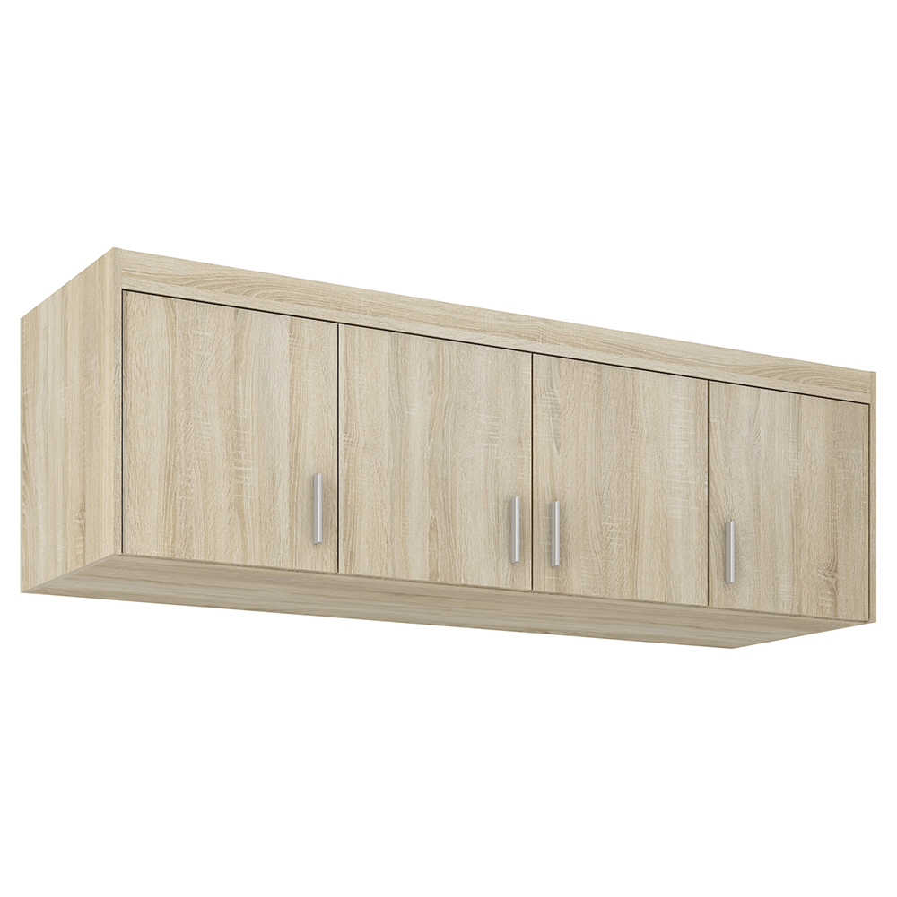 Šatní skříň ELENA 4D 2S + zrcadlo + nástavec | 176,3 cm | dub sonoma