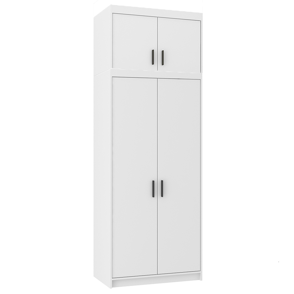 Šatní skříň ELENA + nástavce | sestava 399 cm | bílá