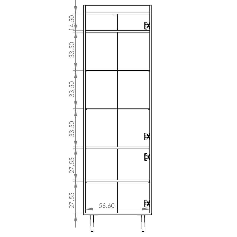 VASINA | vitrína WIT60 | VS-09 | 60 cm | dub brandy castello