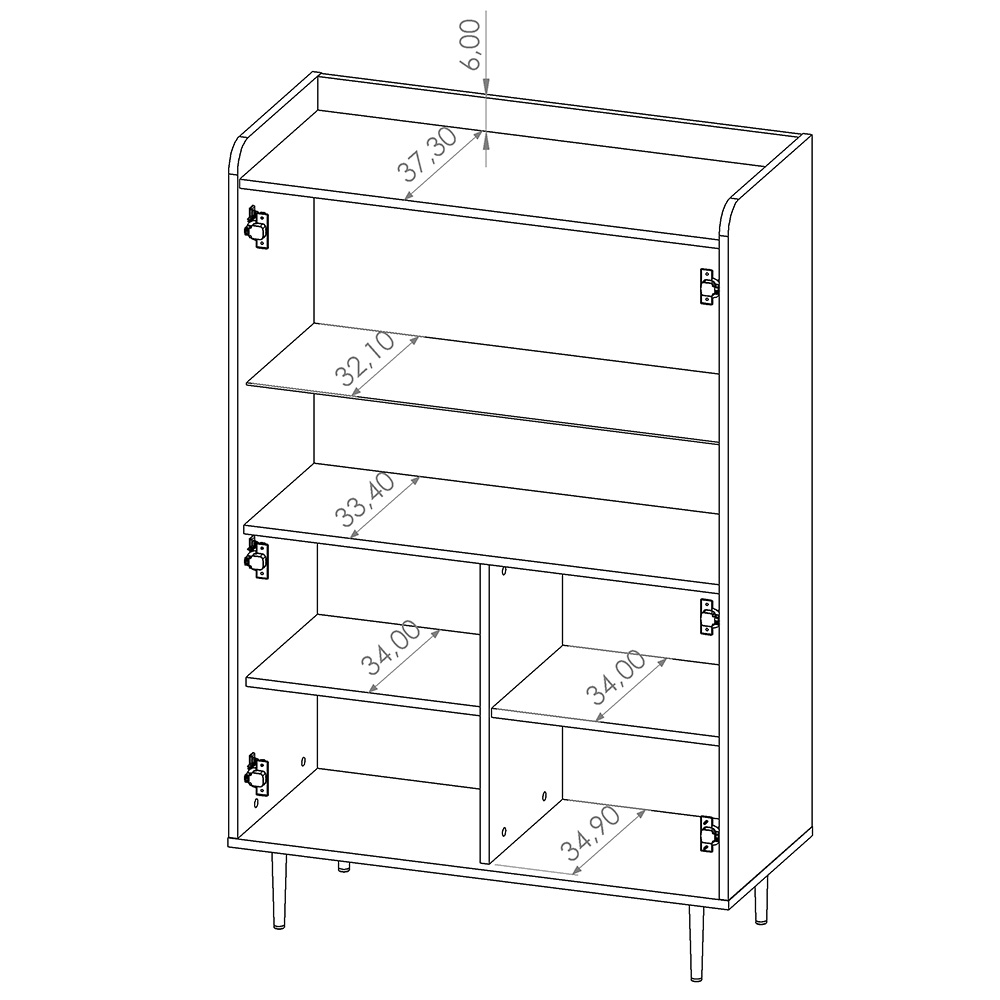 VASINA | vitrína WIT90 | VS-10 | 90 cm | dub brandy castello