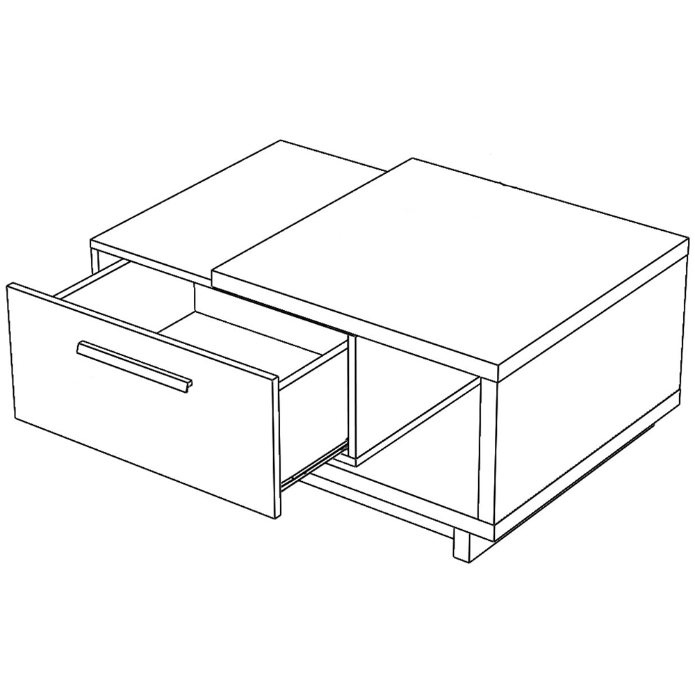 INES | konferenční stolek IN-04 | 90x60 cm | artisan/černá