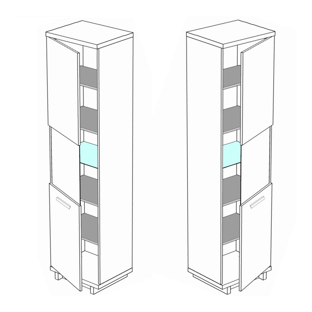 INES | vitrína WIT50 | IN-11 | 50,5 cm | artisan/černá