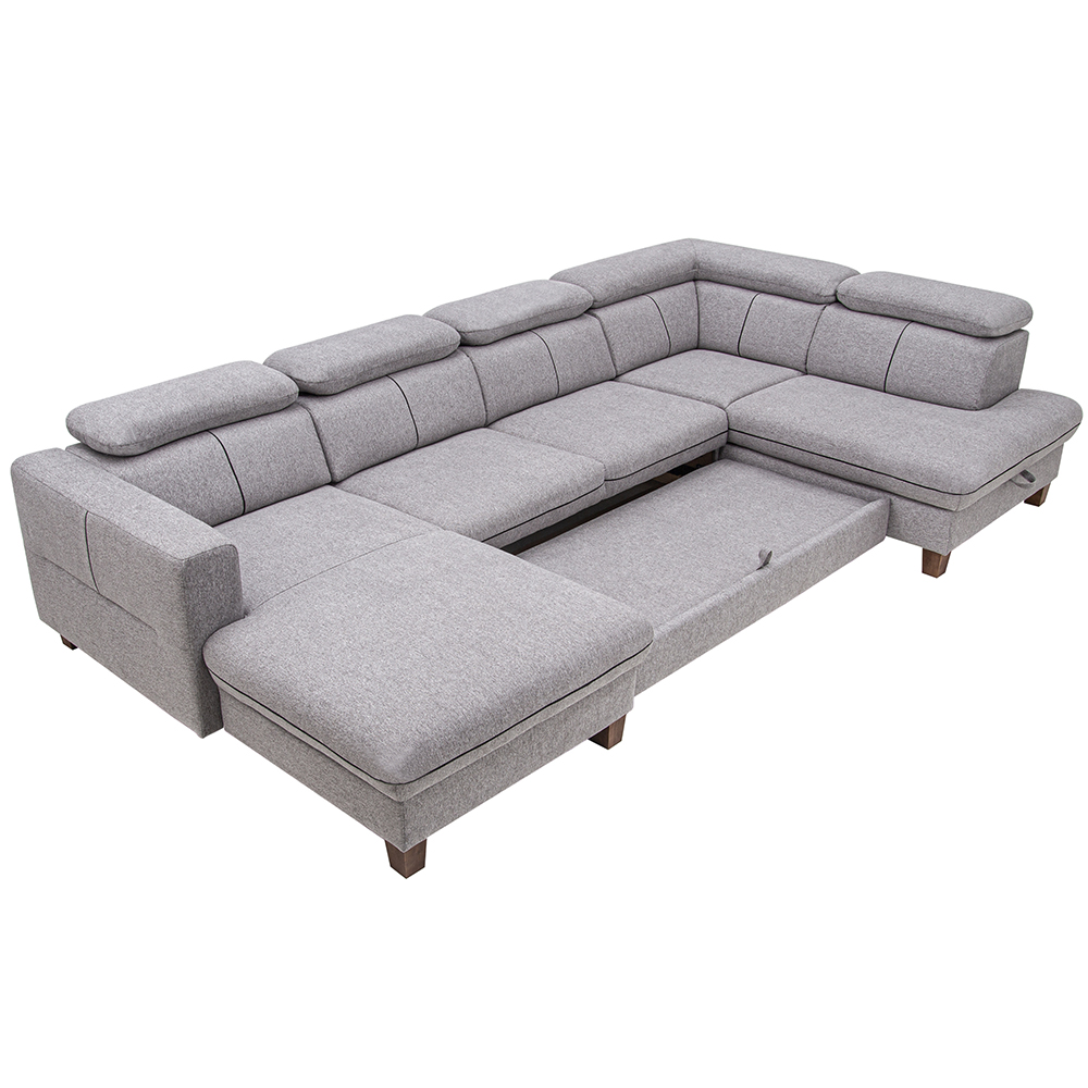 Sedací souprava ZANTE U | 174x324x190 | rozkládací + úložný prostor | VÝBĚR TKANIN a NOŽIČEK