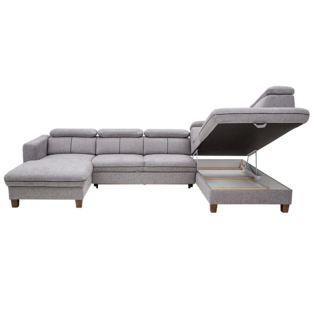 Sedací souprava ZANTE U | 174x324x190 | rozkládací + úložný prostor | VÝBĚR TKANIN a NOŽIČEK