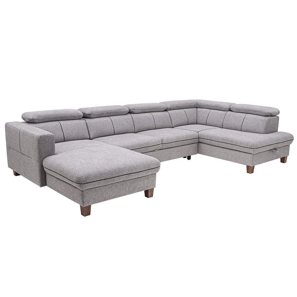 Sedací souprava ZANTE U | 174x324x190 | rozkládací + úložný prostor | VÝBĚR TKANIN a NOŽIČEK