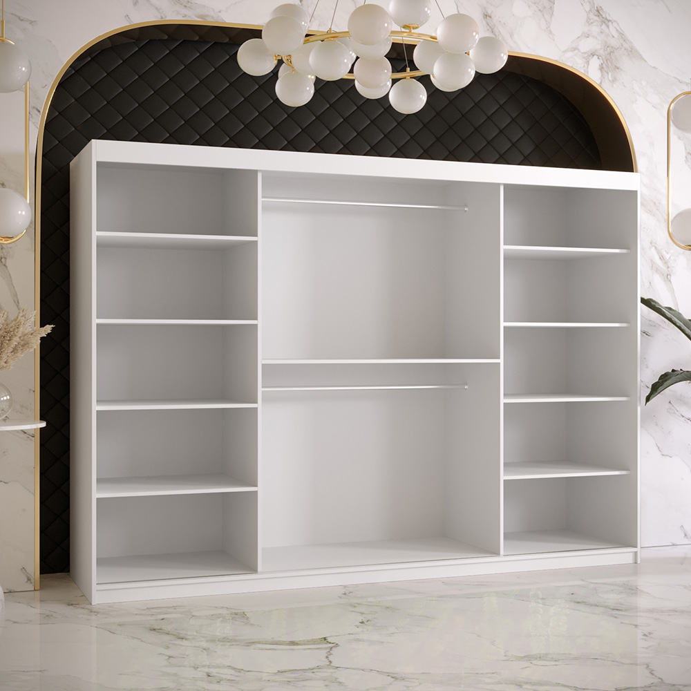 Šatní skříň Paproč 1 | 250 cm | bílá