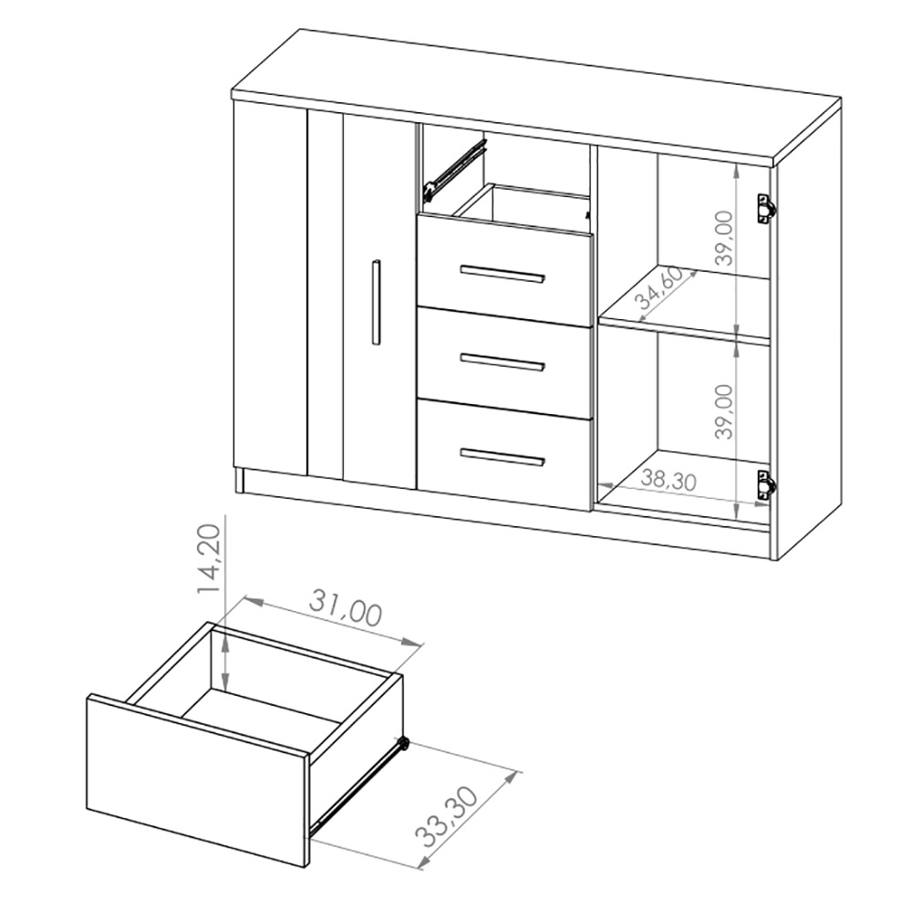 Ložnice BONO a | sestava B | 5 dílů | artisan
