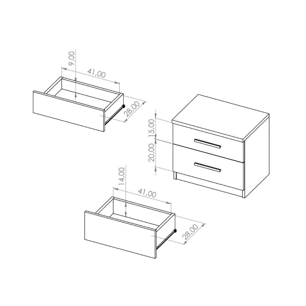Ložnice BONO a | sestava A | 5 dílů | artisan