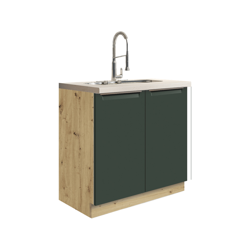 GLAMOUR z | dolní skříňka GLA-12D dřezová | 80 cm | zelená mat