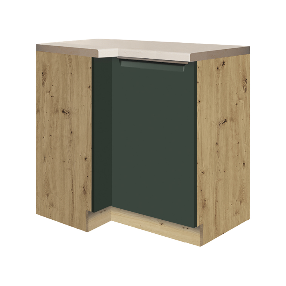 GLAMOUR z | dolní skříňka GLA-14D rohová | 70x100 cm | zelená mat