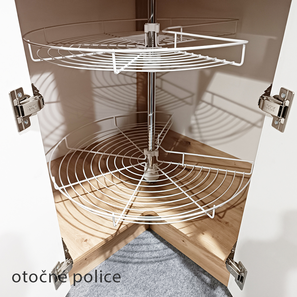 GLAMOUR z | dolní skříňka GLA-16D rohová + otočná police | 90x90 cm | zelená mat