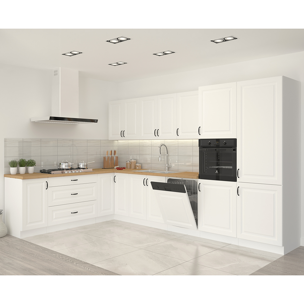 STILO bb | dolní skříňka 40D 1F s policí | 40 cm | bílá/bílá mat | UNI dvířka