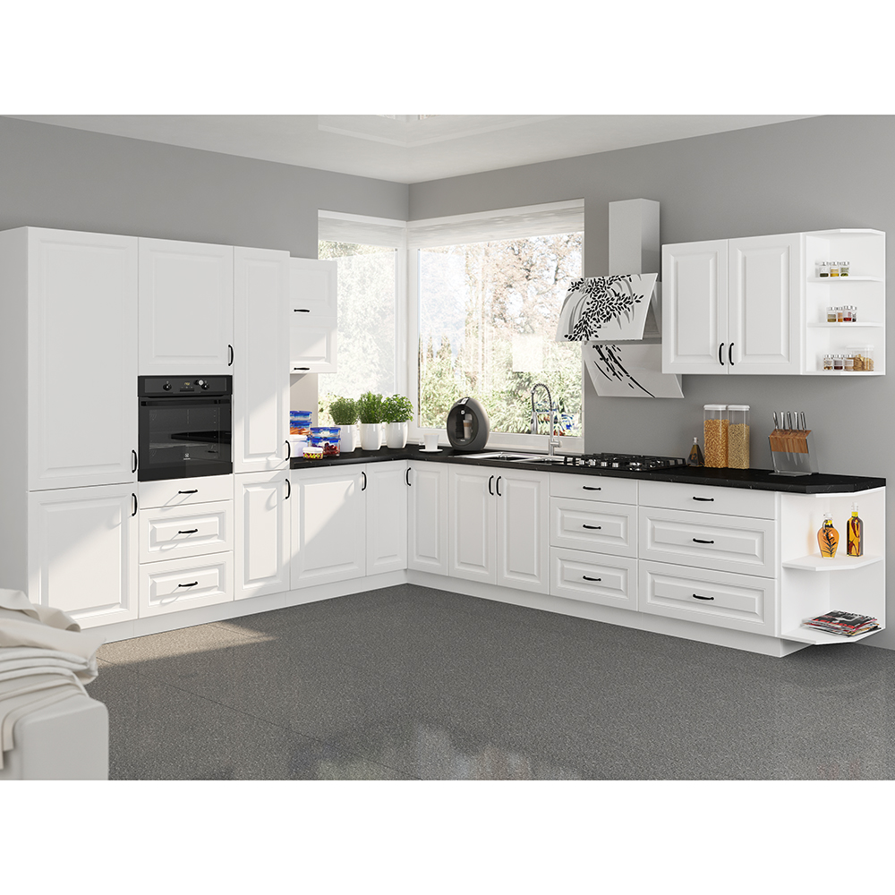 STILO bb | dolní skříňka 40D 1F s policí | 40 cm | bílá/bílá mat | UNI dvířka