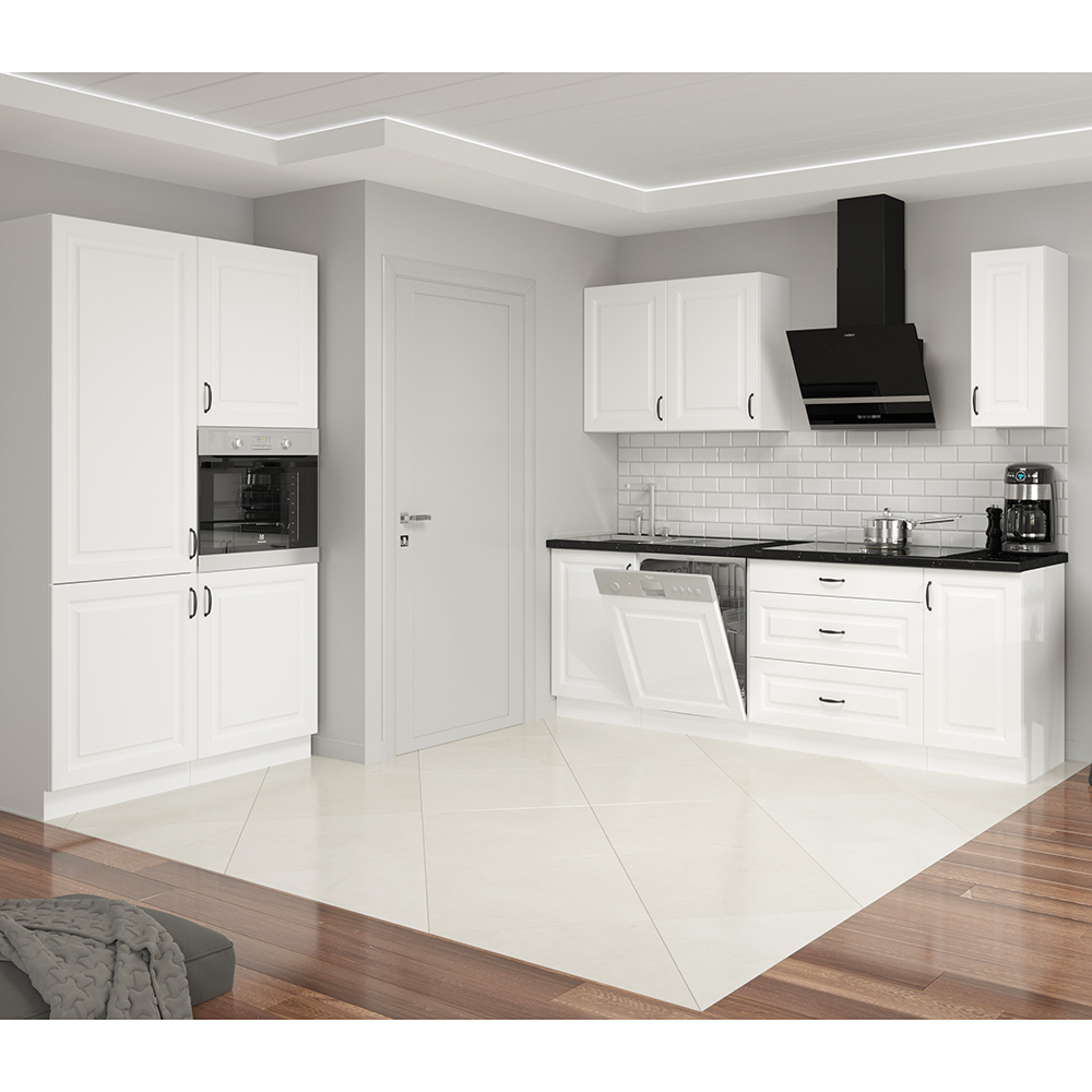 STILO bb | dolní skříňka 40D 1F s policí | 40 cm | bílá/bílá mat | UNI dvířka