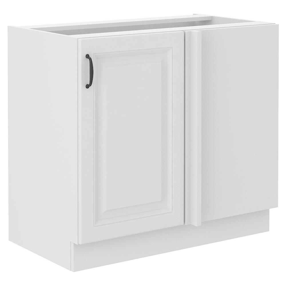 STILO bb | dolní skříňka 105ND 1F rohová s policí | 105x60 cm | bílá/bílá mat | UNI dvířka