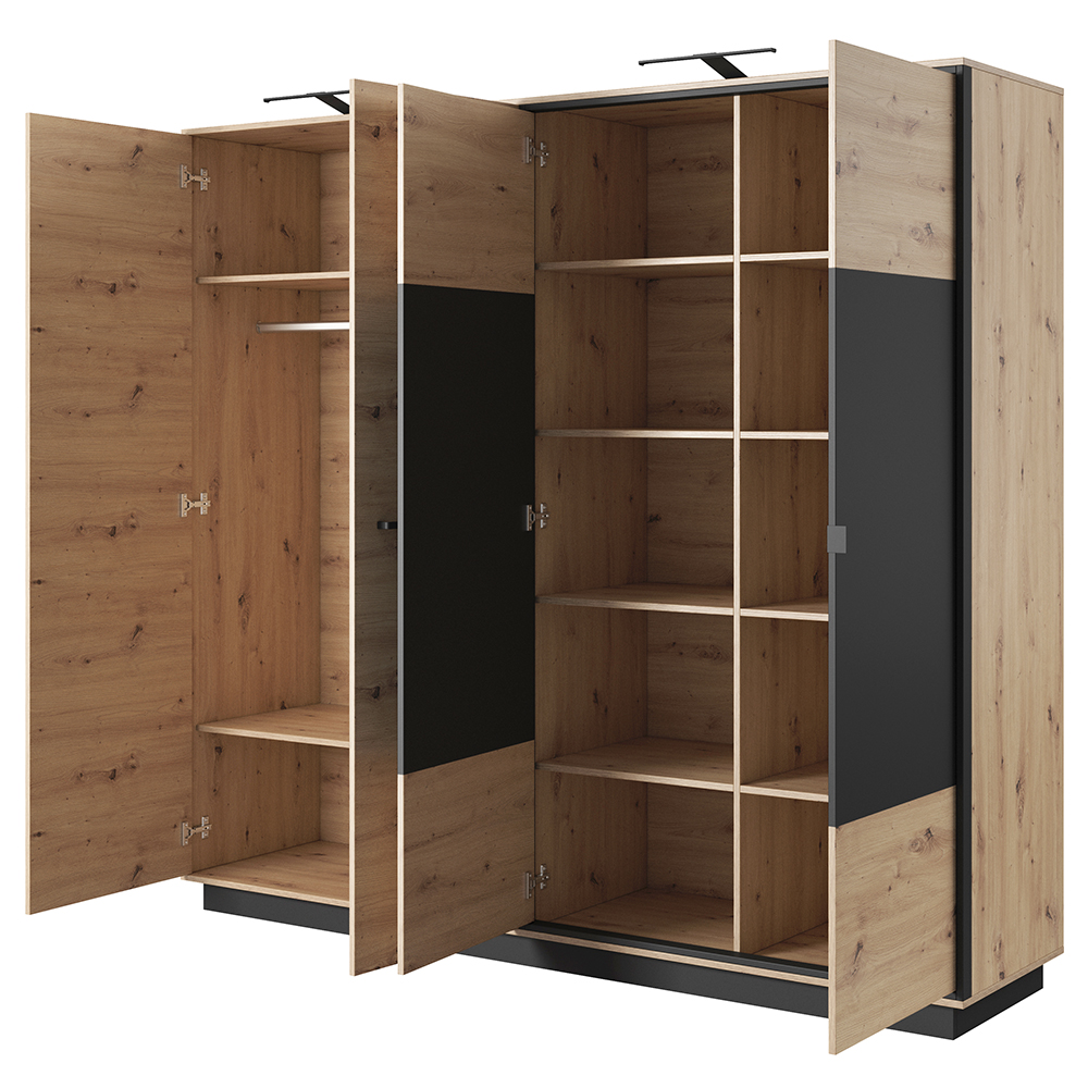 NEST | šatní skříň | 220 cm | artisan/antracit