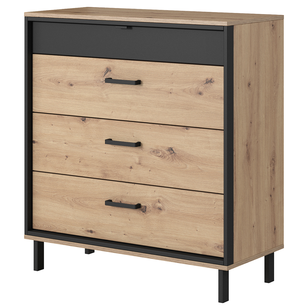 NEST | komoda 4S | 90 cm | artisan/antracit | POSLEDNÍ KUS