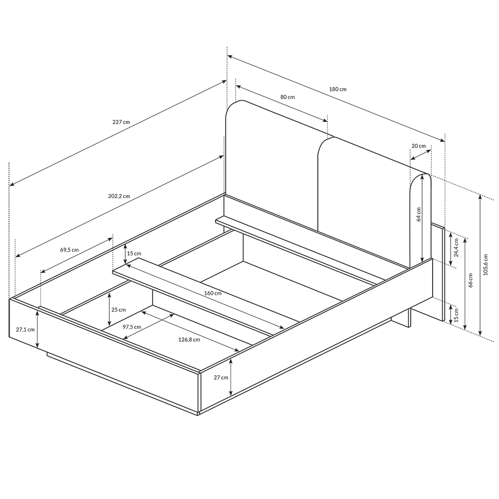 Ložnice NEST | 4 díly | artisan/antracit