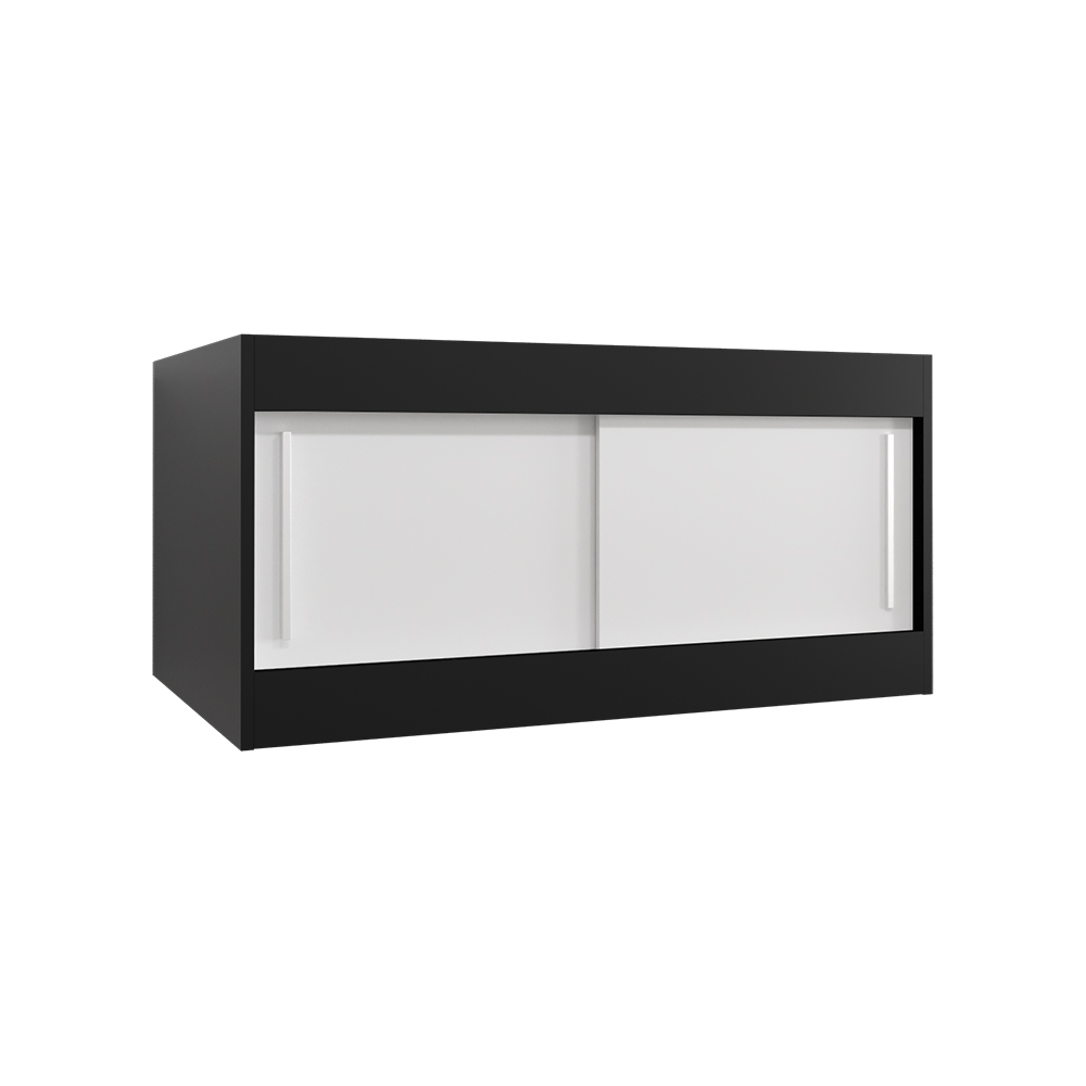 Nástavec ABIKS | 100x40x62 cm | černá/bílá | pro posuvné skříně