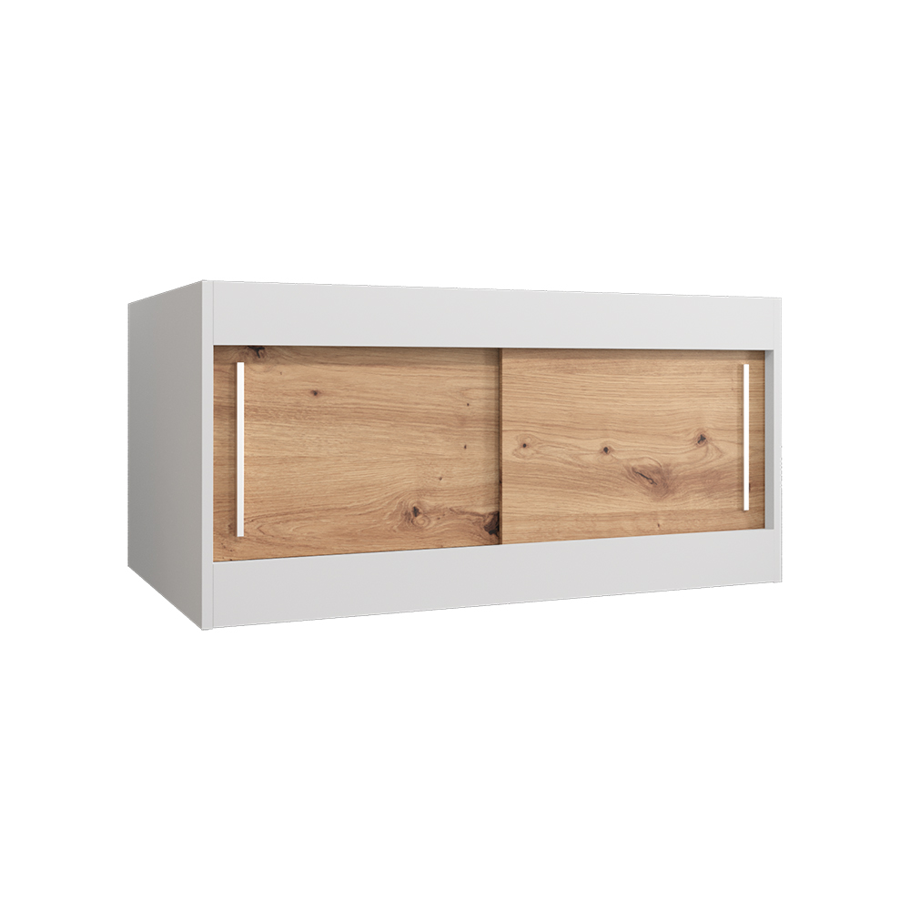 Nástavec ABIKS | 100x40x62 cm | bílá/artisan | pro posuvné skříně