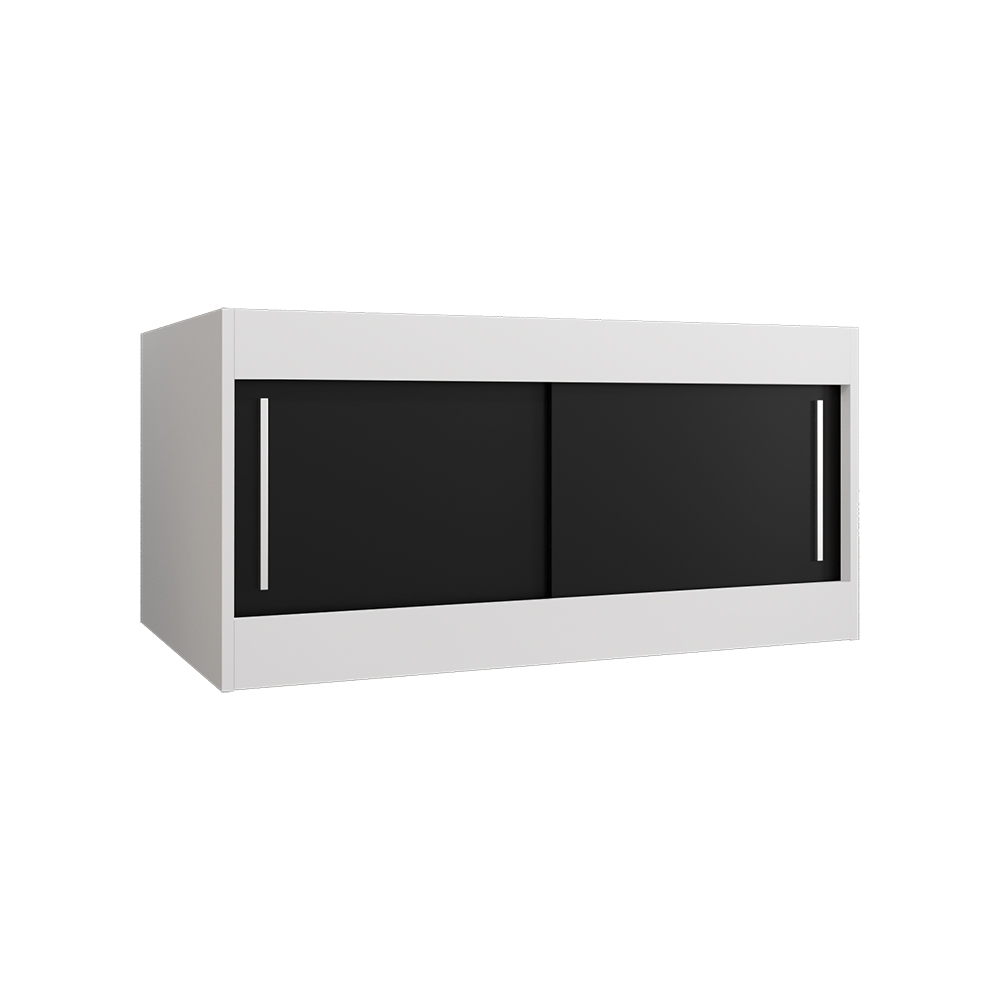 Nástavec ABIKS | 100x40x62 cm | bílá/černá | pro posuvné skříně