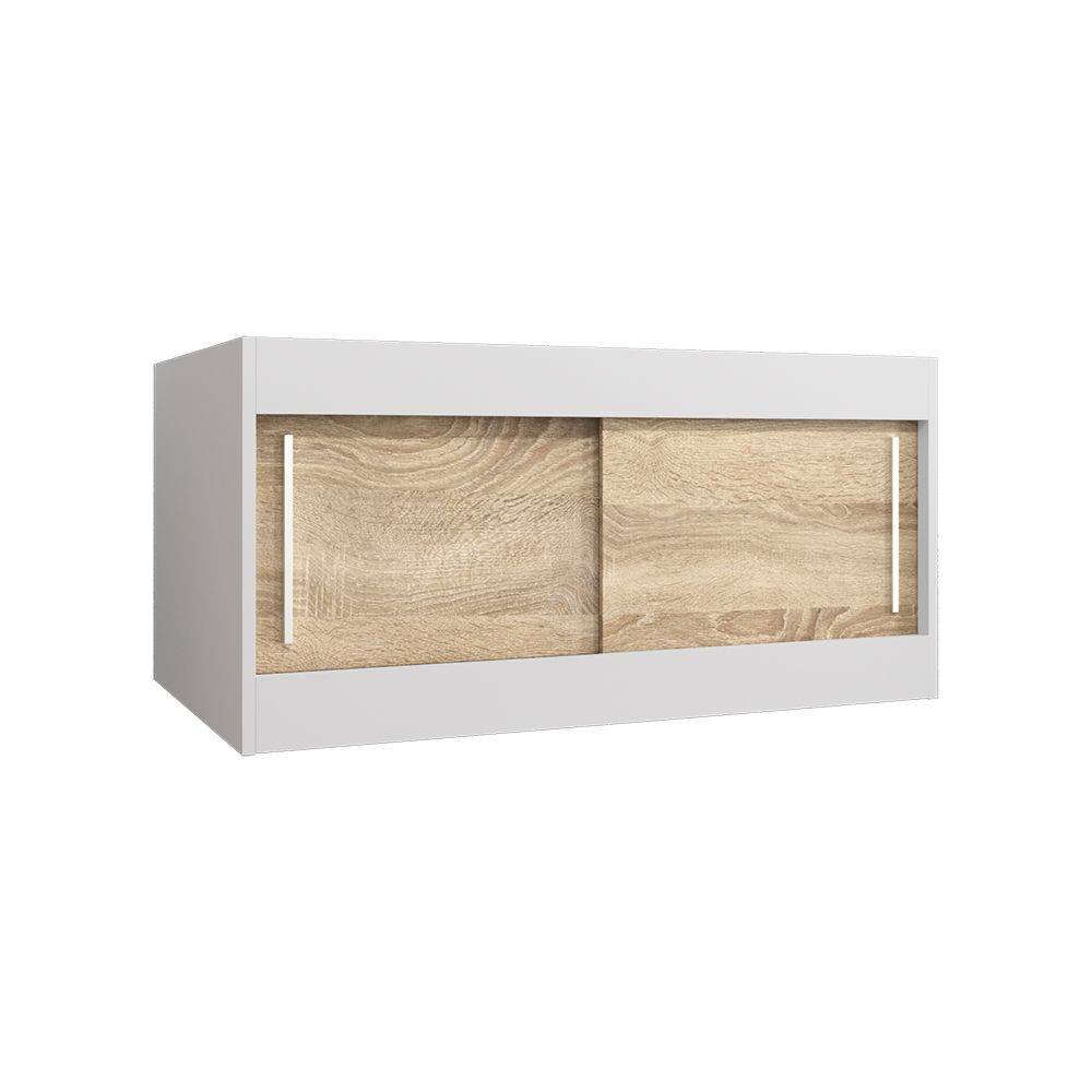 Nástavec | 100x40x62 cm | bílá/sonoma | pro vybrané posuvné skříně