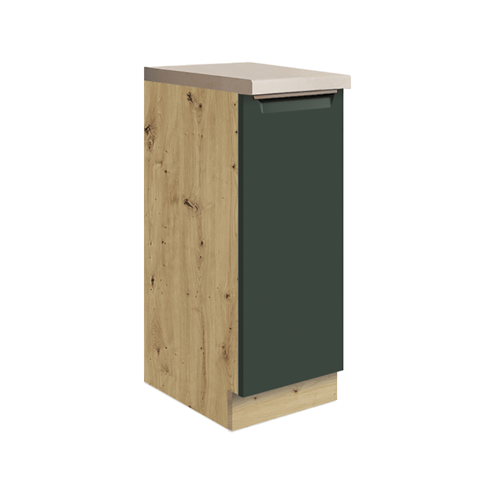 GLAMOUR z | dolní skříňka GLA-26D + výsuvná police cargo | 30 cm | zelená mat