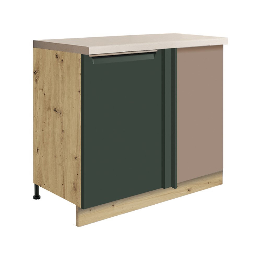 GLAMOUR z | dolní skříňka GLA-24D rohová | 110x60 cm | zelená mat