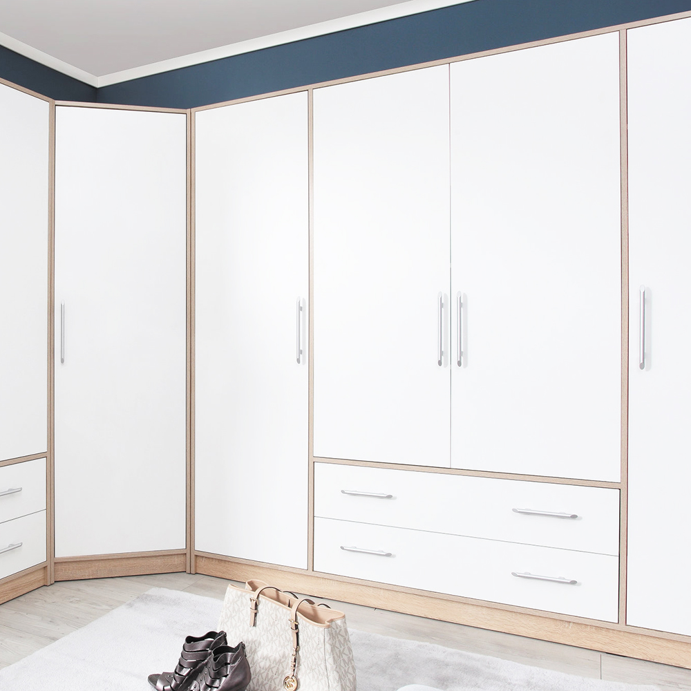 SMART sb | sestava šatních skříní | 195x295 cm | sonoma/bílá