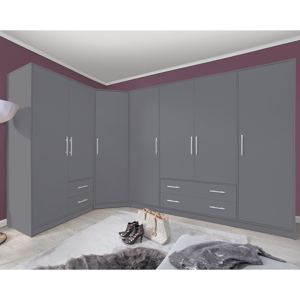 SMART a | šatní skříň SR3 + nástavec SRN3 | 100 cm | antracit