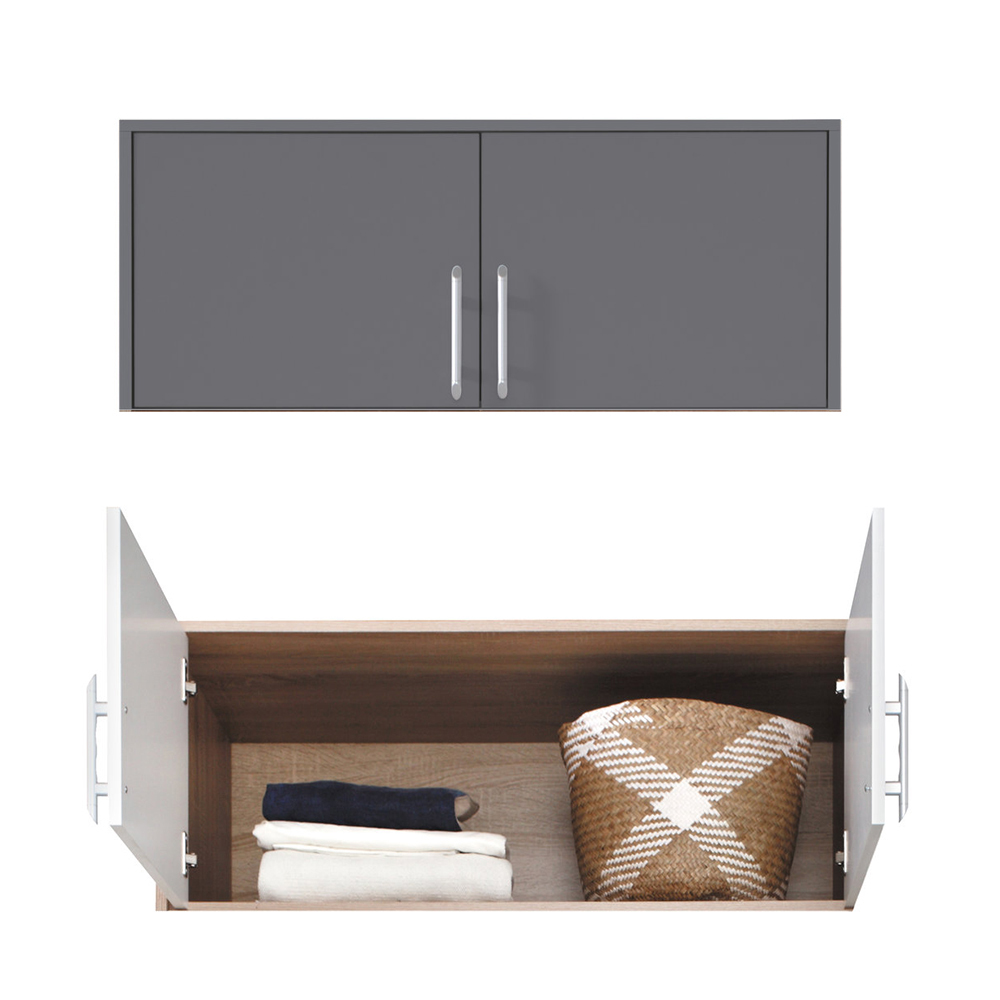 SMART a | šatní skříň SR3 + nástavec SRN3 | 100 cm | antracit