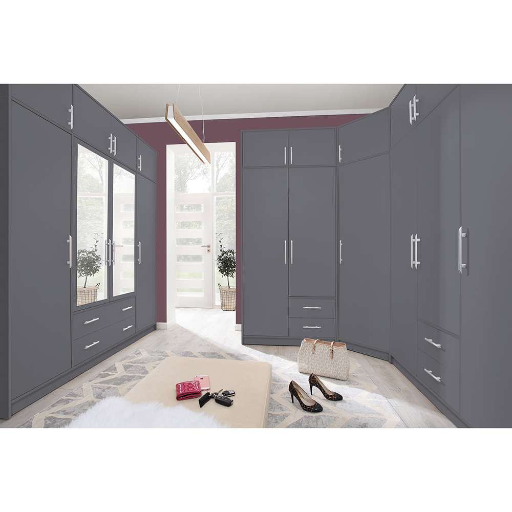 SMART a | šatní skříň SRL3 + zrcadlo | 100 cm | antracit