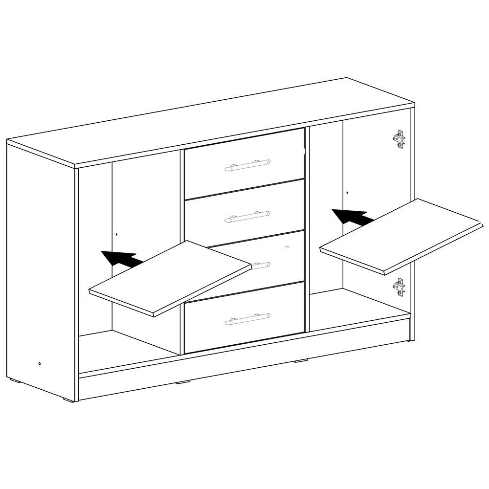 SMART a | komoda SRK1 | 140 cm | antracit