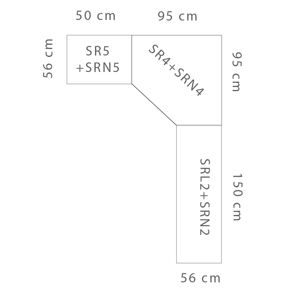 SMART a | sestava šatních skříní | 145x245 cm | antracit