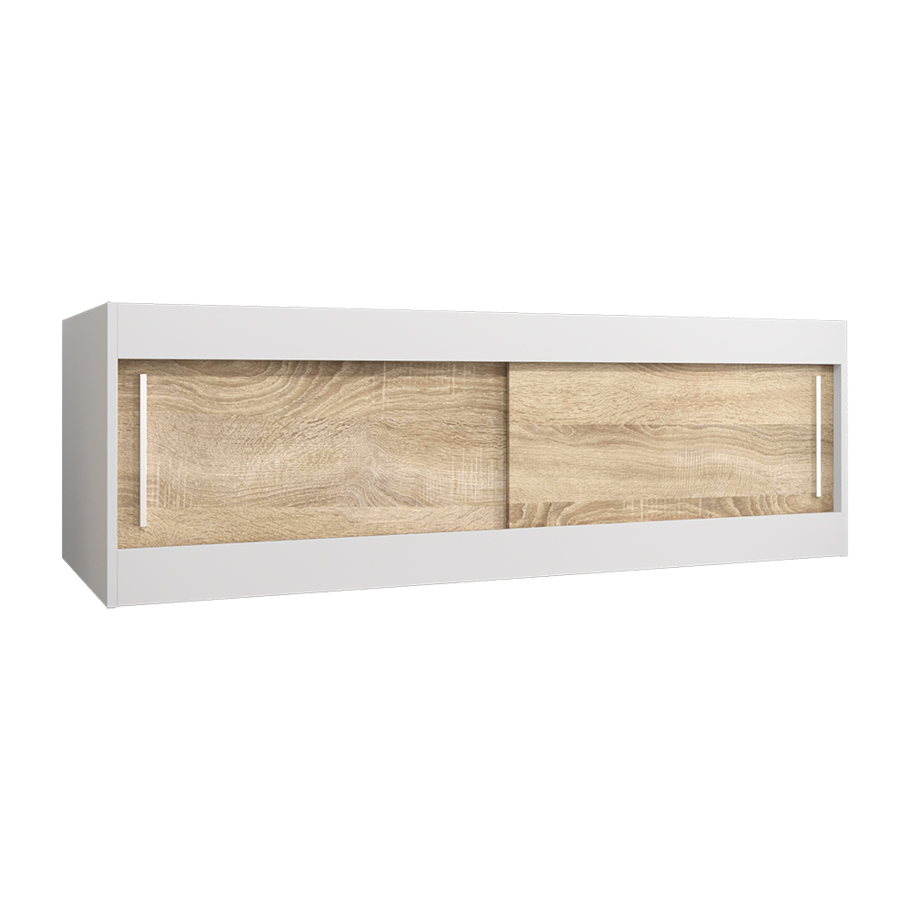 Nástavec ABIKS | 150x40x62 cm | bílá/sonoma | pro posuvné skříně