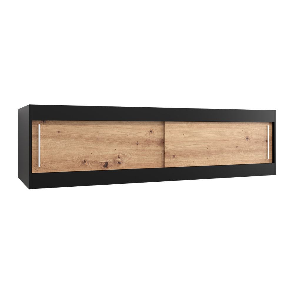 Nástavec ABIKS | 180x40x62 cm | černá/artisan | pro posuvné skříně