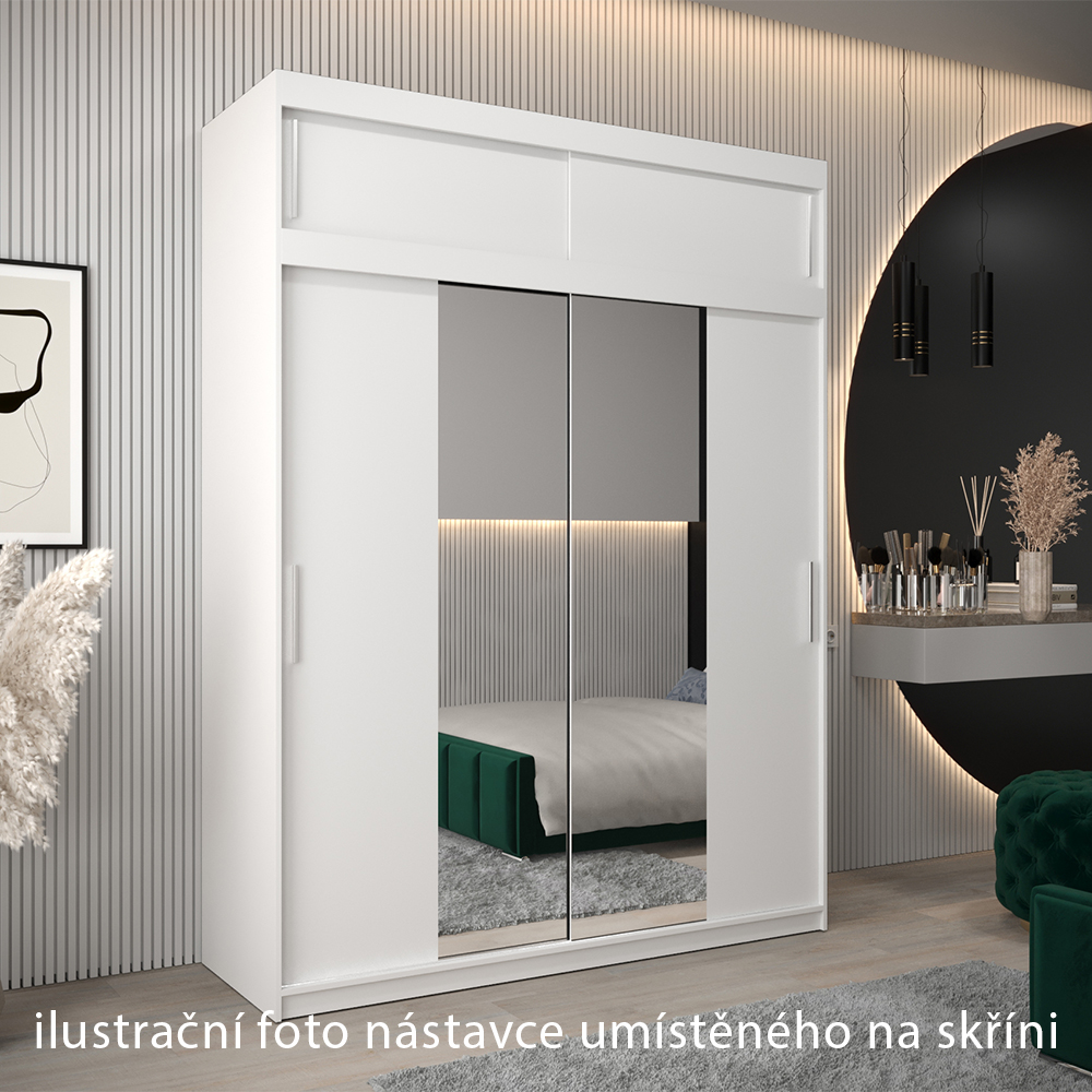 Nástavec | 180x40x62 cm | bílá | pro vybrané posuvné skříně