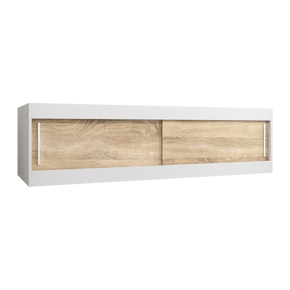 Nástavec ABIKS | 180x40x62 cm | bílá/sonoma | pro posuvné skříně