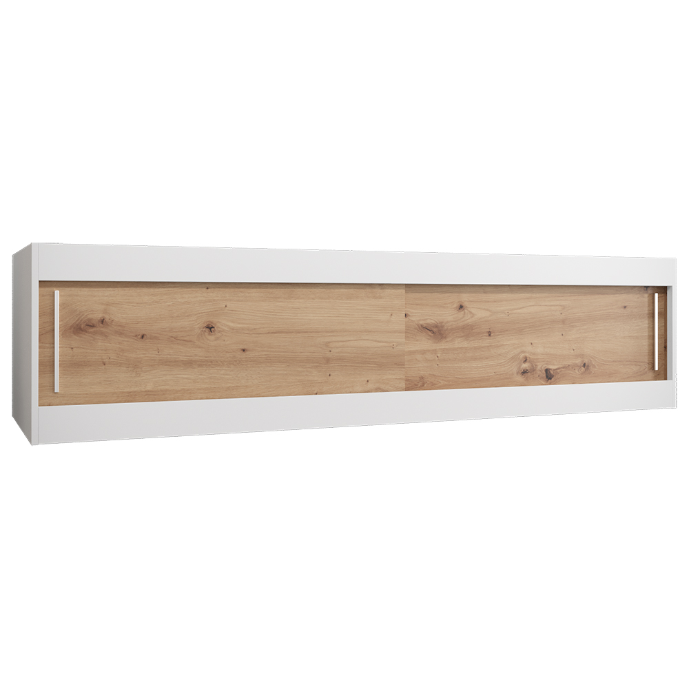 Nástavec ABIKS | 200x40x62 cm | bílá/artisan | pro posuvné skříně