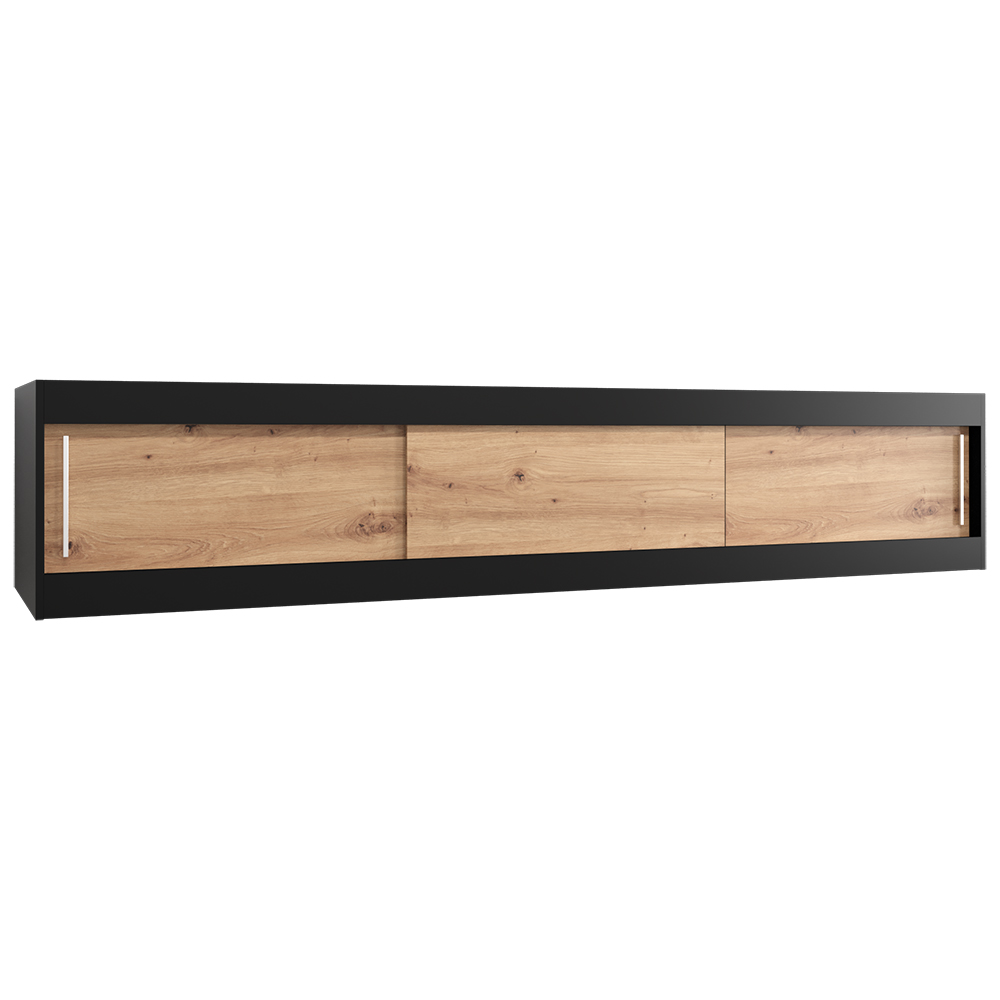 Nástavec ABIKS | 250x40x62 cm | černá/artisan | pro vybrané posuvné skříně