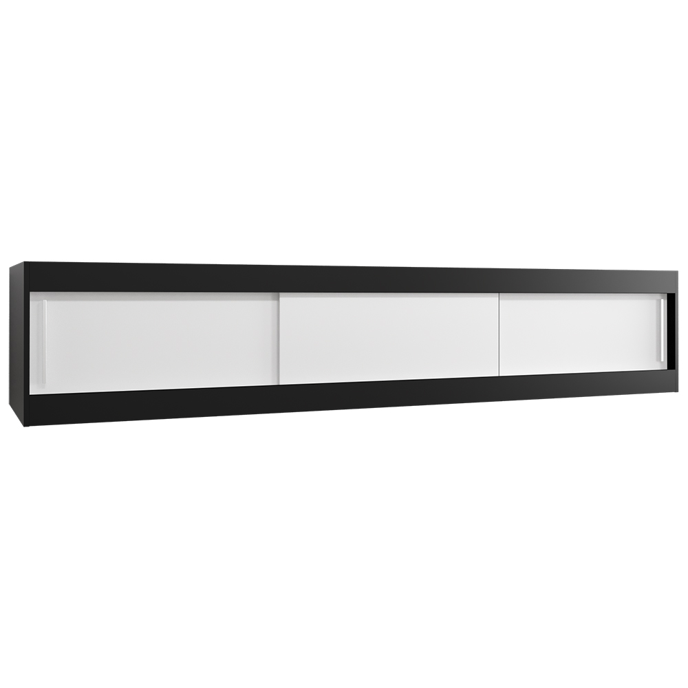 Nástavec ABIKS | 250x40x62 cm | černá/bílá | pro posuvné skříně