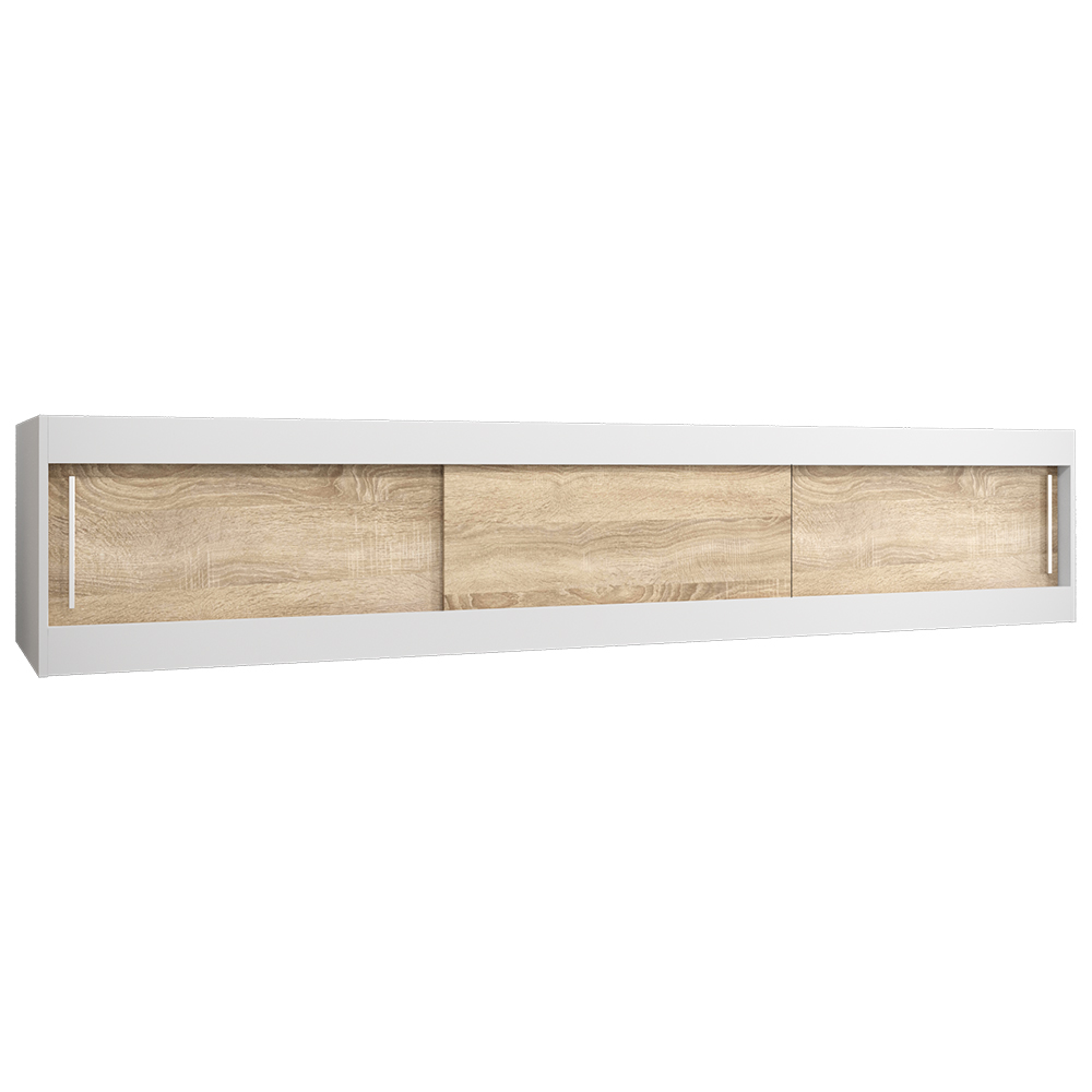 Nástavec ABIKS | 250x40x62 cm | bílá/sonoma | pro posuvné skříně