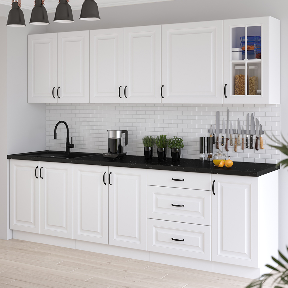 STILO bb | horní skříňka 40GS-90 1F se 2 policemi | 40 cm | bílá mat | UNI dvířka